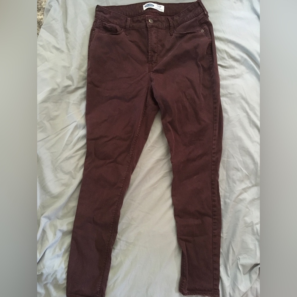 Old Navy Rockstar Pants [10 | Maroon Red]